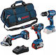 Bosch Set Drill Driver 18V cu 2 baterii 5Ah