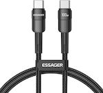 Essager USB 2.0 Cable USB-C male - USB-C 100W Μαύρο 2m (034025)