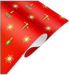 Crăciun Hârtie de împachetat pentru Cadou Roșu 200x70cm.