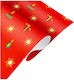 Weihnachtlich Einwickelpapier für Geschenke Rot 200cm.