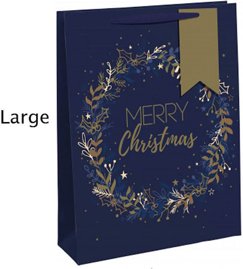 Clairefontaine Christmas Bag for Gift Blue 27x33x14cm.