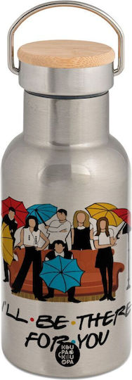 Koupakoupa Friends Cover Stainless Steel Thermos Bottle 350ml Silver