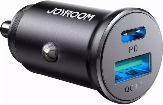 Joyroom JR-CCN05 Φορτιστής Αυτοκινήτου 30W 5A με μία Θύρα: 1xUSB Μαύρο Χρώμα