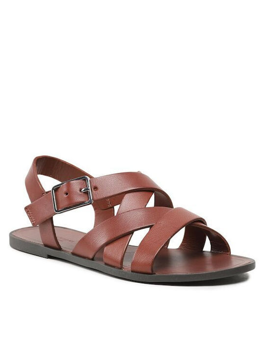 Vagabond Tia Women's Flat Sandals in Brown Color