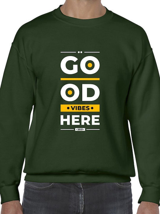 Pop Culture Crewneck Vibes 2021 Green Sweatshirt