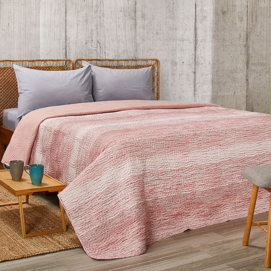 Whitegg L075-2 Tagesdecke Einzelbett aus Polyester Rosa 160x240cm