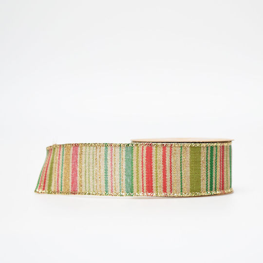 Diagonial Stripes Christmas Ribbon Multicolour 270x4cm 1pc