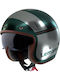 MT Le Mans 2 Sv S C2 Mat Grey/Green Κράνος Μηχανής Jet ECE 22.06 1150gr με Sunvisor