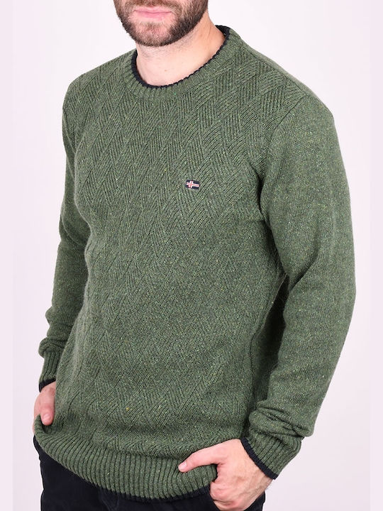 Clever Men's Long Sleeve Sweater Green