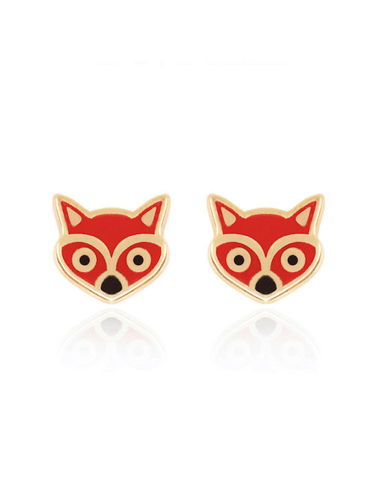 Rubini Kids Earrings Studs made of Gold 9K