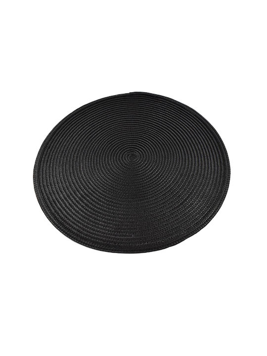 Tpster Round Plastic Placemat Black 38cm