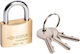 Cisa Locking Line Ορειχάλκινο Λουκέτο Πέταλο με Κλειδί 25mm