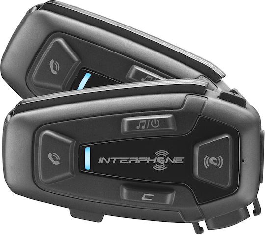 Interphone U-com 8r Ενδοεπικοινωνία Διπλή για Κράνος Μηχανής με Bluetooth