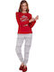 Roly Poly Winter Damen Pyjama-Set Red