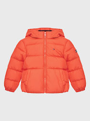 Tommy Hilfiger Kids Quilted Jacket Orange