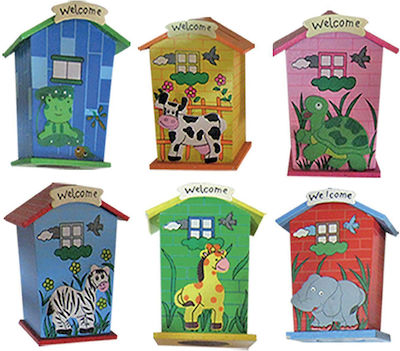 XMASfest Children's Money Box Wooden in Various Designs 12x9x6cm (Various Designs)