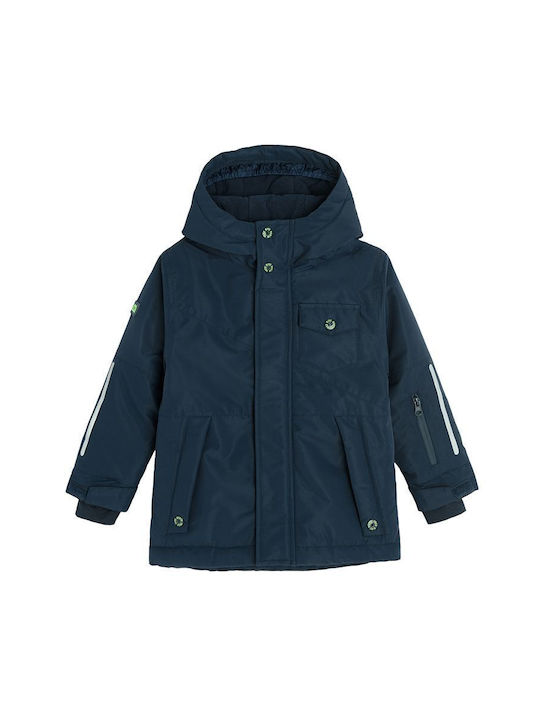 Cool Club Kids Casual Jacket with Lining & Hood Navy Blue