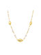 Vogue Necklace from Gold Plated Silver with Pearls