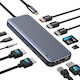 Lionwei UC3703 USB-C / USB-A Docking Station με 4K PD Ethernet Γκρι