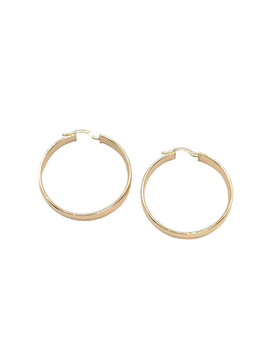 Rubini Earrings Hoops made of Gold 14K