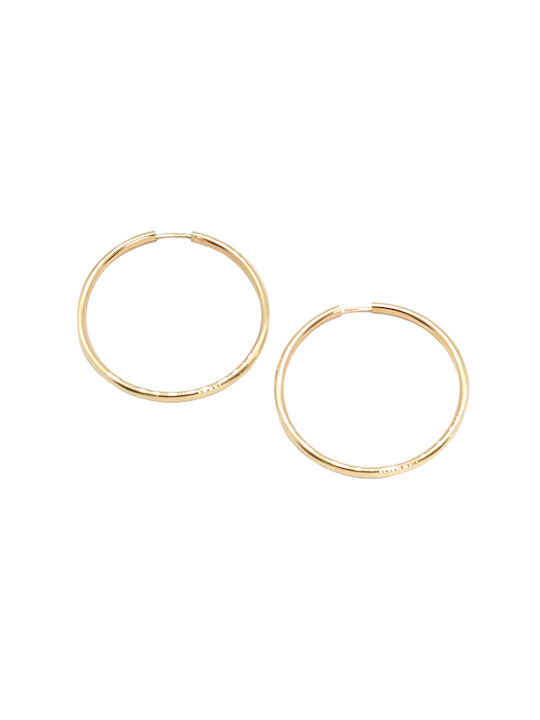 Rubini Earrings Hoops made of Gold 14K