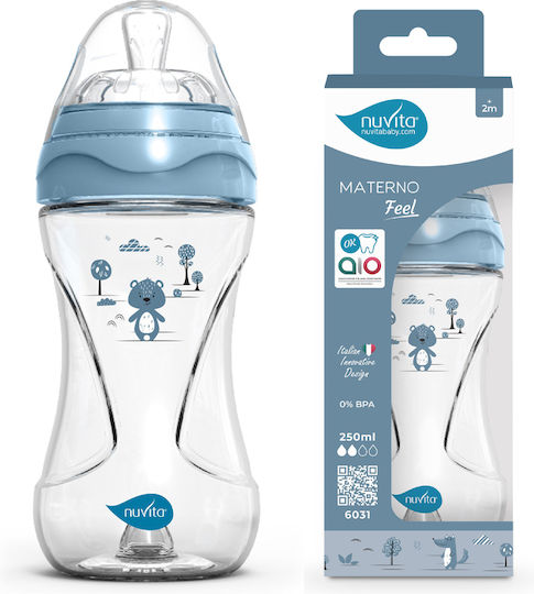 Nuvita Plastikflasche Gegen Koliken mit Silikonsauger für 2+ Monate Blue 250ml