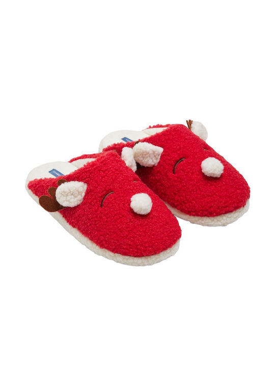 Ysabel Mora Winter Women's Slippers in Red color