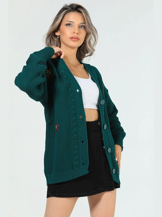 Concept Women's Knitted Cardigan Green.