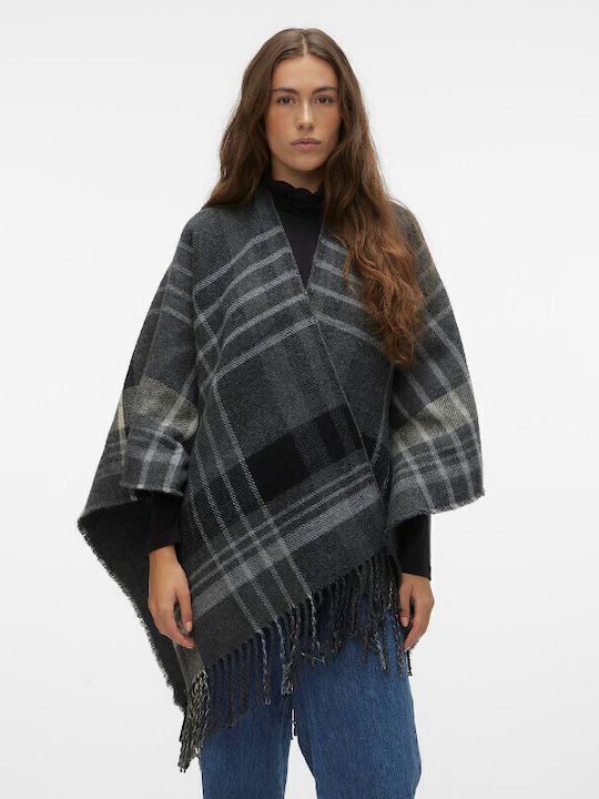 Vero Moda Dark Grey Melange Damen Poncho