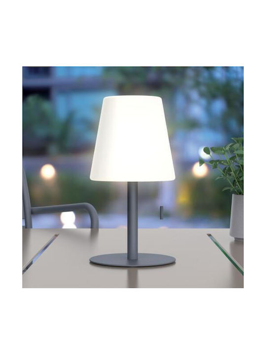 Xanlite Μεταλλικό Πορτατίφ LED με Γκρι Καπέλο και Βάση