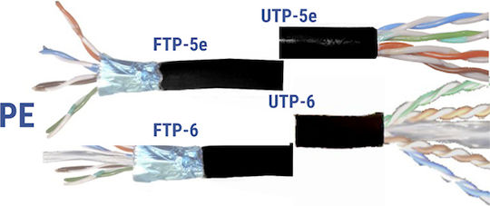 Adeleq U/UTP Cat.5e Ethernet Network Cable 1m Black