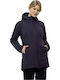Lang Damen Puffer Jacke für Winter Gray