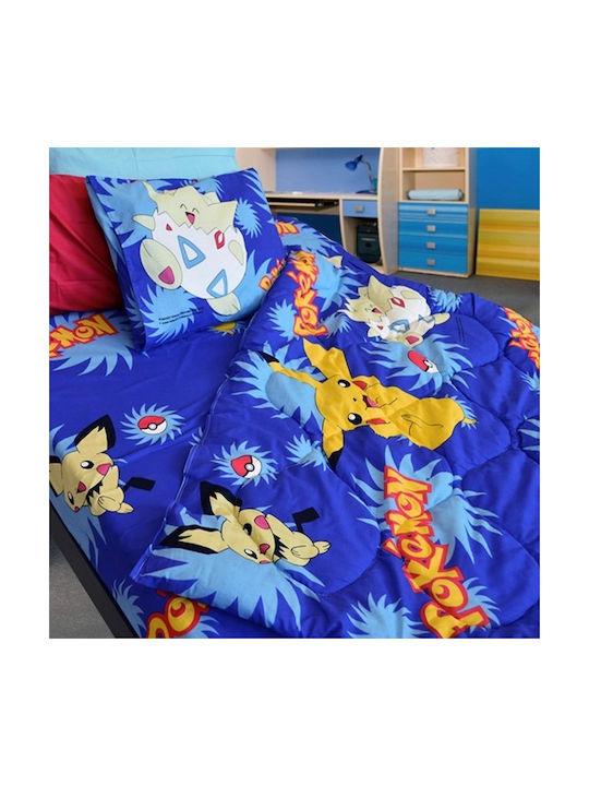 Palatex Set Kinderbettbezug Einzel mit Kissenbezug Lila 160x240cm