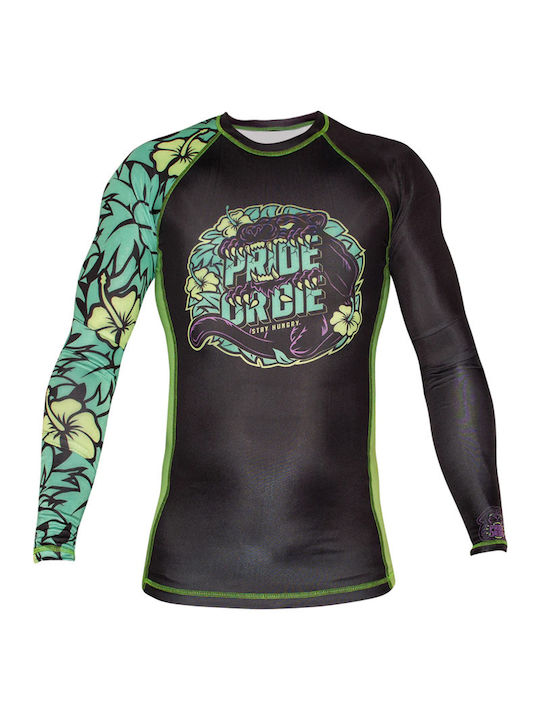 PrideOrDie Long Sleeve Shirt POD212 for Jiu-Jitsu Black