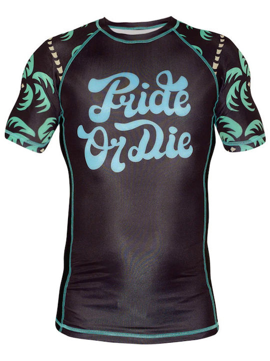 PrideOrDie Тениска POD210 за Джиу-джицу Черен