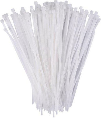 EL-Tech Plastic Cable Ties 380mm x 4.8mm in White Colour 100pcs
