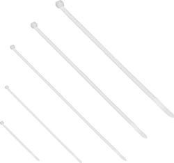 Orno Legături Cablu Din Plastic Albă Culoare 100 Bucăți