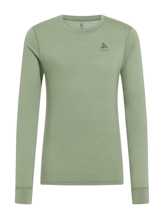 Odlo Merino 200 Crew Neck Herren Thermo Langarmshirt Beige