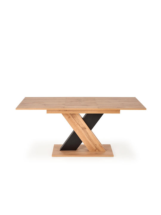 Xarelto Table Wooden DIOMMI V-PL-XARELTO-ST-WOTAN/CZARNY 130x85x76cm