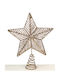 Christmas Metallic Christmas Tree Topper Ornament Ecru