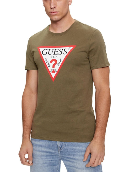 Guess T-shirt Χακί
