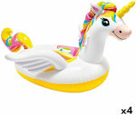 Intex Children's Inflatable Ride On for the Sea Unicorn with Handles White 201cm. 4pcs