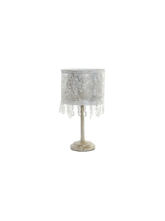 DKD Home Decor Metal Table Lamp E14 with Silver Shade and Base