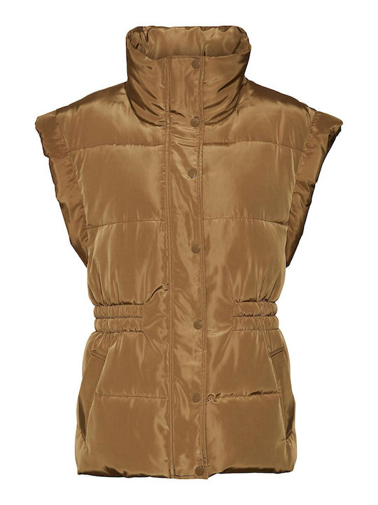 Noisy May Women's Short Puffer Jacket for Winter CAFE