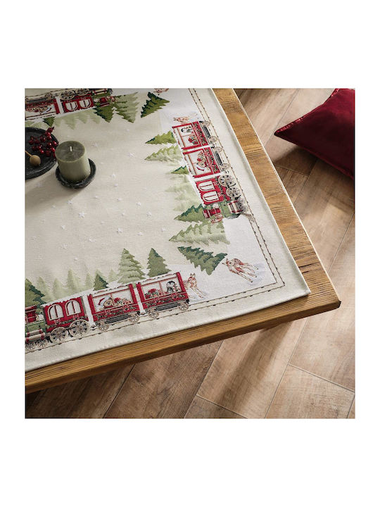 Gofis Home Christmas Tablecloth Square Fabric L...