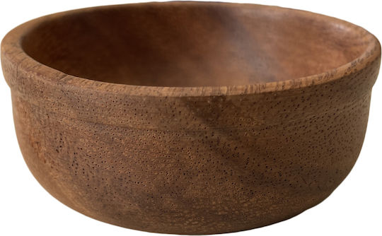 GTSA Serving Bowl Round Wooden Brown with Diameter 10cm