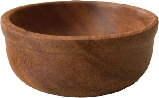 GTSA Serving Bowl Round Wooden Brown with Diameter 12cm