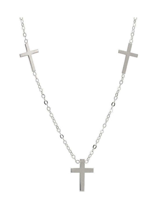 Goldsmith Women's Cross from Gold Plated Silver with Chain