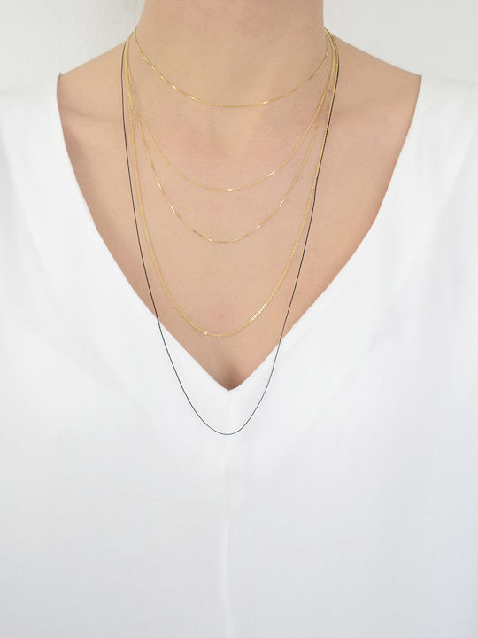 Kritsimis Set Gold Chains Neck Twisted 14K