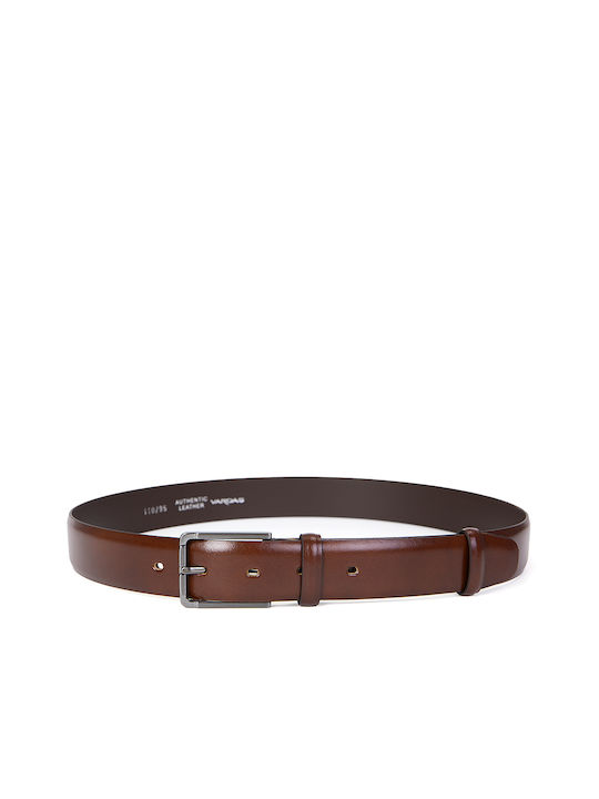 Vardas Men's Leather Belt Beige